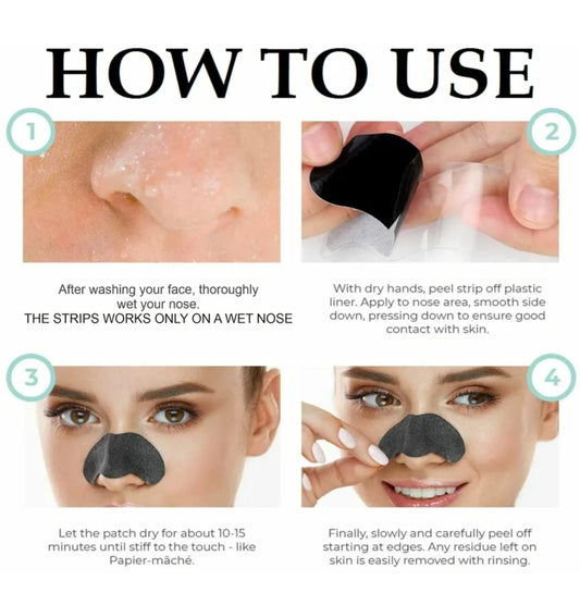 Deep Cleansing Charcoal Nose Strips - Nose Blackheads & Pores Remover - Strip Talks