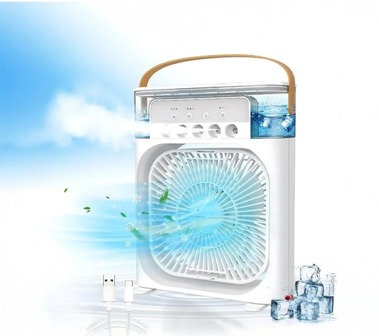 Air Cooler Fan with Mist Function – Instant Cooling for Home & Office - USB Rechargeable
