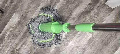 360° Self-Twisting Spin Mop with Super Absorbent Microfiber Head – 55CM Wide Cleaning Mop for Home & Office Floors