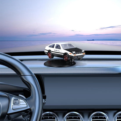 AE86 Miniature Drift Car Dashboard Ornament – 360° Spinning Fun Toy for Car Interior Decoration & Driving Entertainment