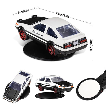 AE86 Miniature Drift Car Dashboard Ornament – 360° Spinning Fun Toy for Car Interior Decoration & Driving Entertainment
