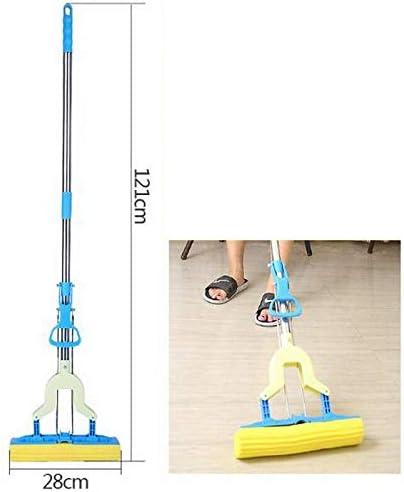 HomePro Flex Mop | Pull-Lift Squeeze System | Expandable Steel Rod | Super Absorbent Sponge Head | Multi-Surface Cleaner