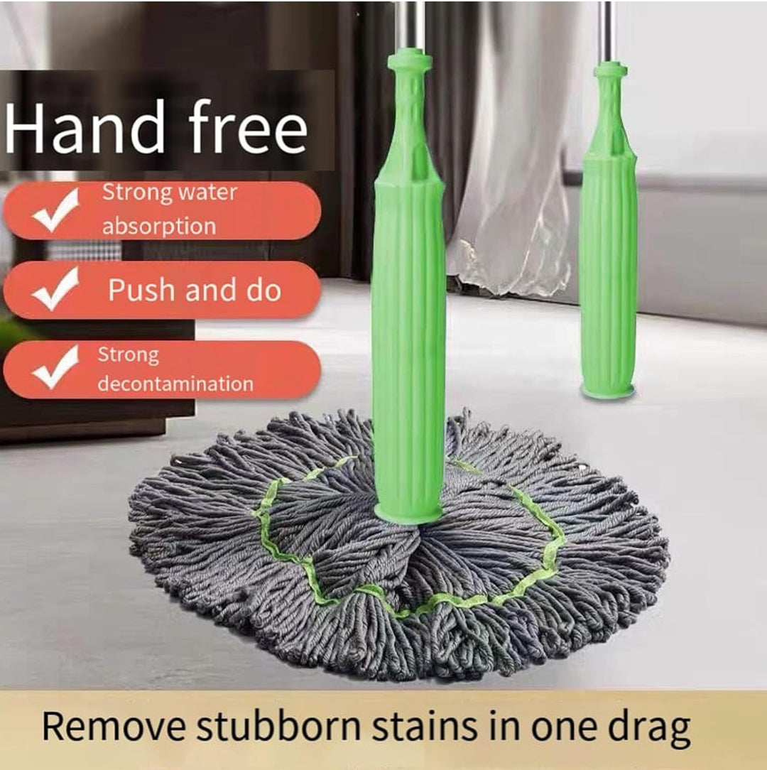360° Self-Twisting Spin Mop with Super Absorbent Microfiber Head – 55CM Wide Cleaning Mop for Home & Office Floors