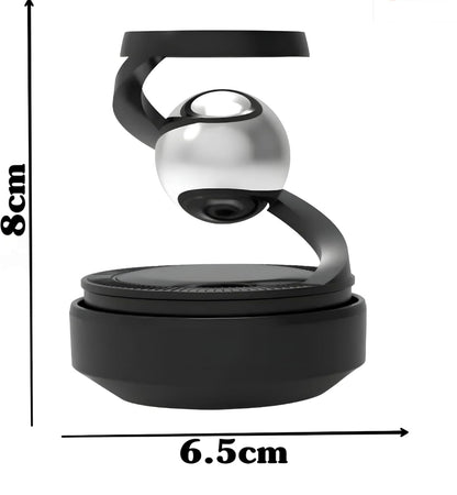 Solar Powered Car Air Diffuser–Refillable Rotating Dashboard Air Perfume Purifier for Cars, Aromatherapy Decor, Autorotation Accessories for Car Interior, Levitating Fragrance Diffuser-Black