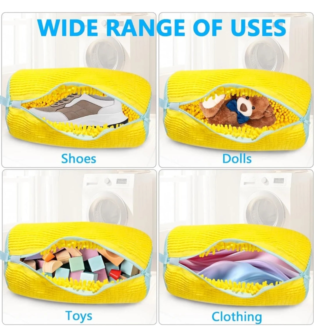 Shoe Washing Machine Bag, Show Cleaning Bag With Zipper Hook