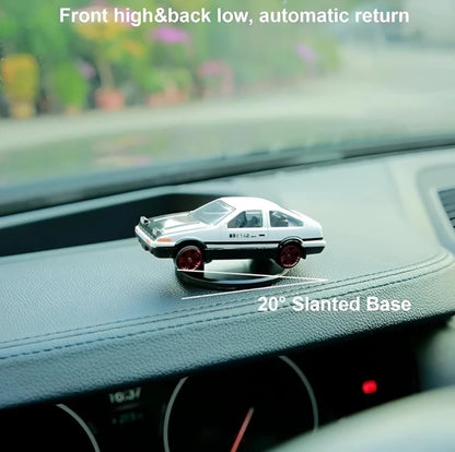 AE86 Miniature Drift Car Dashboard Ornament – 360° Spinning Fun Toy for Car Interior Decoration & Driving Entertainment