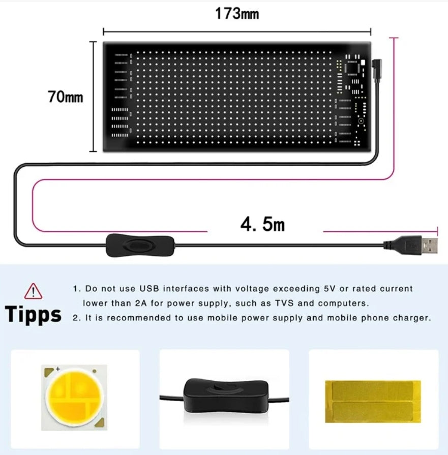 LED Car Display Screen With App & Remote | RGB Scrolling Text Sign Board Car fancy Lights (Multicolour)