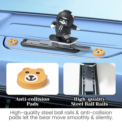 Car Interior Accessories Dashboard Decorations, Cute Sliding Skateboard Panda Decorative Showpiece