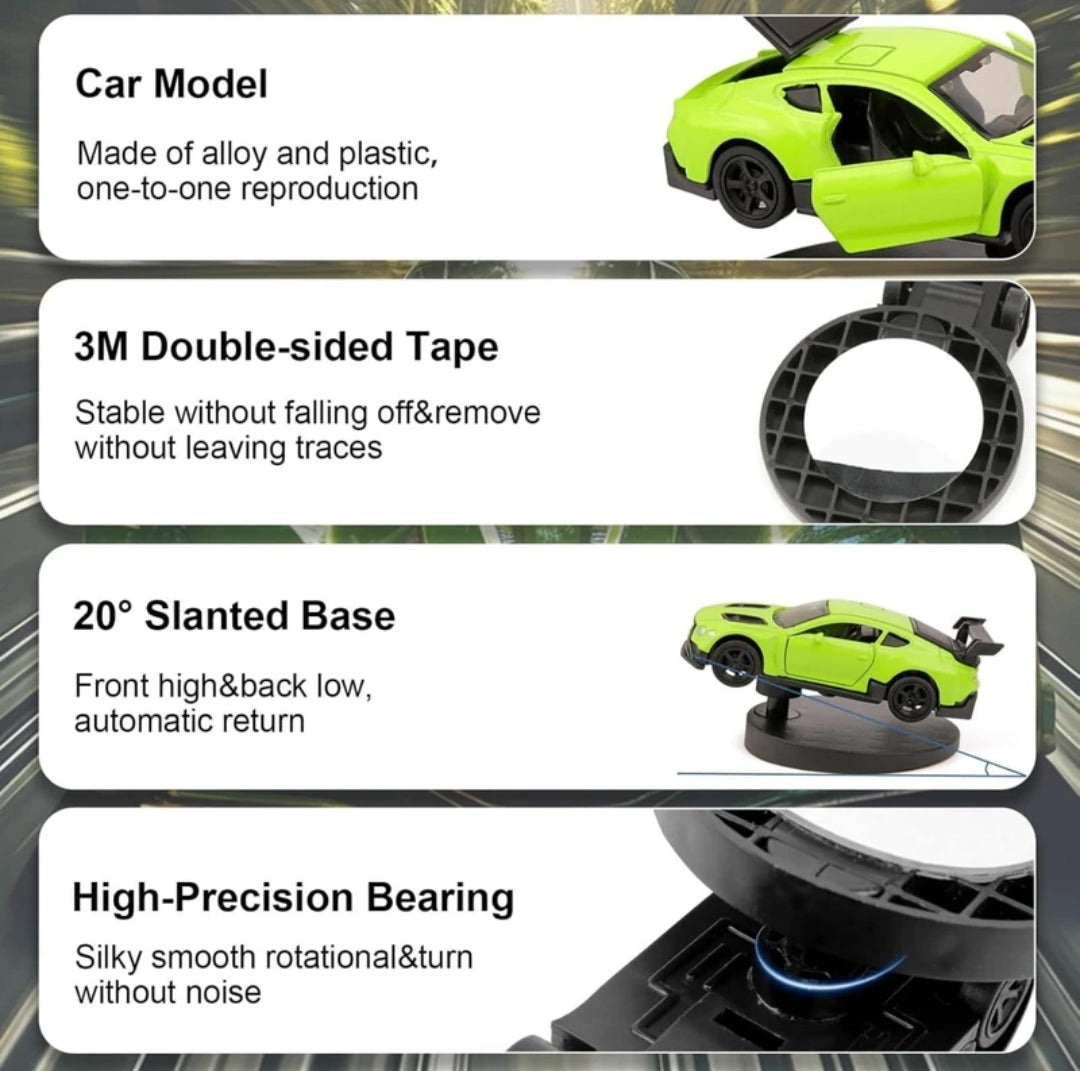 Green Bentley Drift Racing Car Model – 360° Rotating Dashboard Decoration Toy for Stylish Car Interior & Smooth Driving Vibes