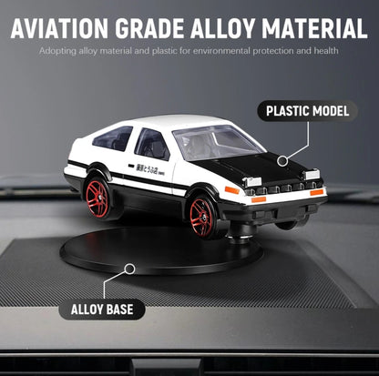 AE86 Miniature Drift Car Dashboard Ornament – 360° Spinning Fun Toy for Car Interior Decoration & Driving Entertainment