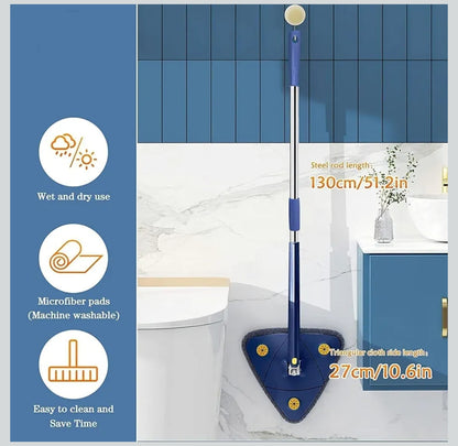 AquaGlide Pro 360° Rotating Self-Squeezing Mop - Hands-Free Wringing System for Effortless Cleaning