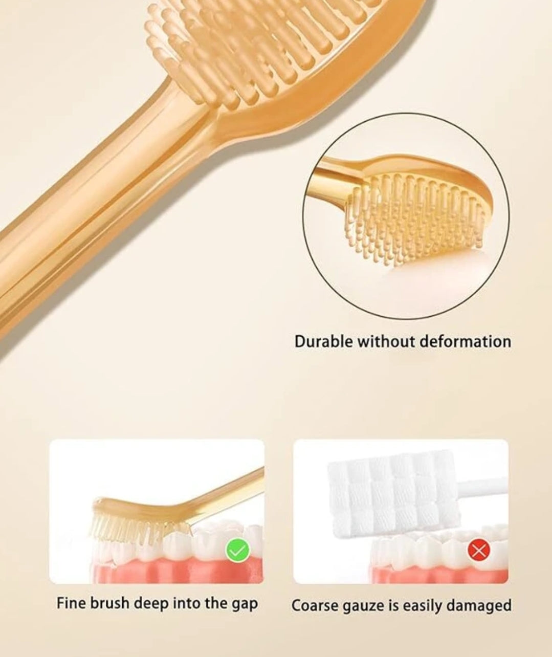 Soft Silicone Baby Oral Cleaning Brush, 2 in 1 Toothbrush and tongue Cleaner Soft Toothbrush