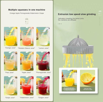 Portable Electric Citrus Juicer USB-C Rechargeable – 80 Times Juicing, Compact 9.2 inch Design