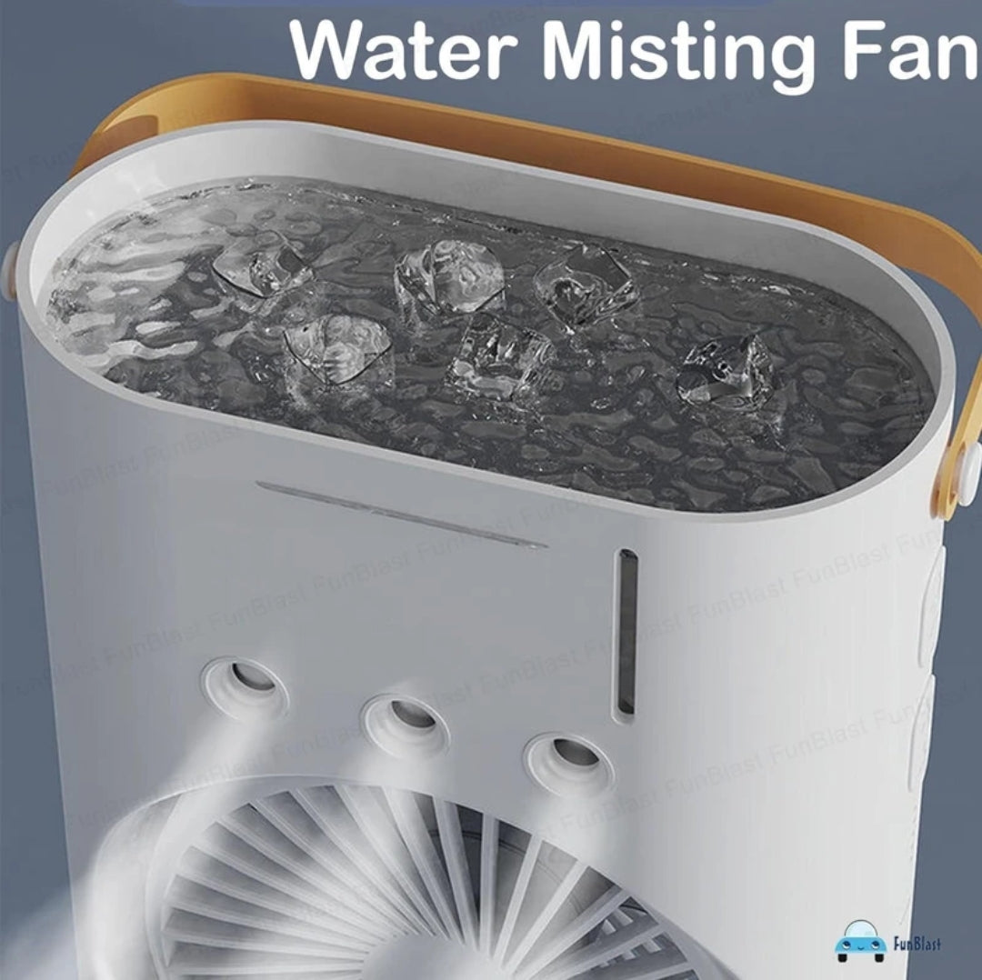 Double Ended Fan, Desk Fan for Office and Home, 360° Rotation, Remote Control System, Mist Fan With Lights USB Air Fan