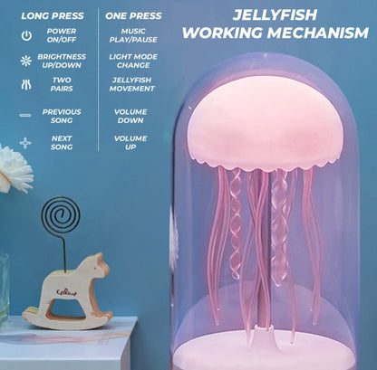 LED Colour Changing Jellyfish Lamp Bluetooth Speaker With USB