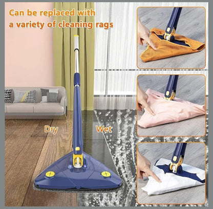 AquaGlide Pro 360° Rotating Self-Squeezing Mop - Hands-Free Wringing System for Effortless Cleaning